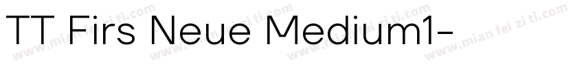 TT Firs Neue Medium1字体转换